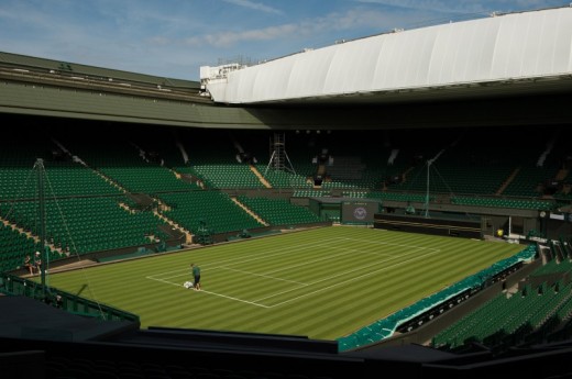 Line painting at Centre Court