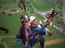 Paragliding passenger flight