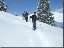 Hiking with snowshoes in Innsbruck, Switzerland