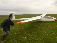 Winch glider flight
