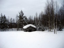 Winter fishing and snowshoe walking for two